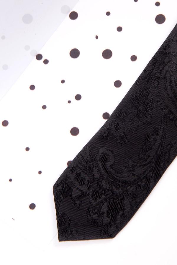 Childrens Black Paisley Print Tie - Mens Tweed Suits