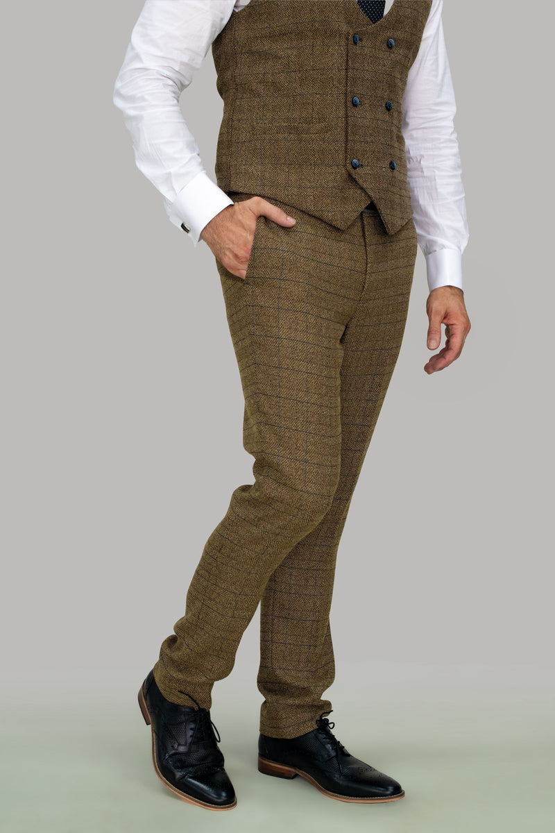Ascari Tweed Slim Fit Trousers - Mens Tweed Suits | Jacket | Waistcoats