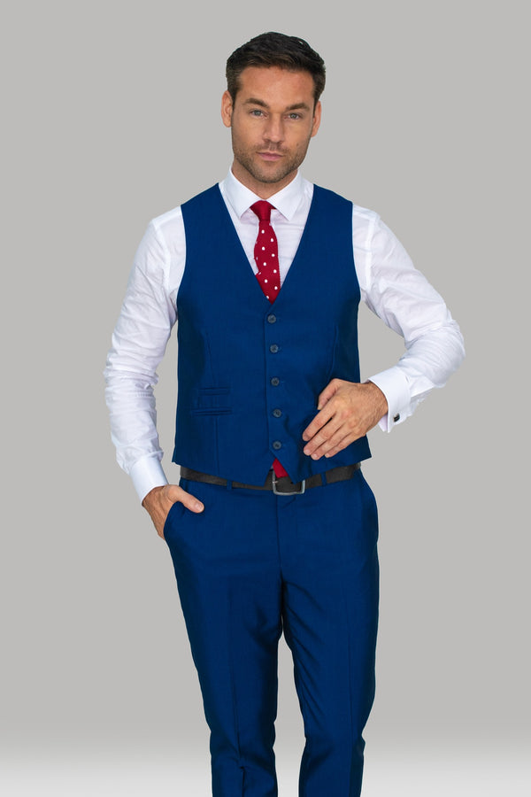 Ford Blue Waistcoat :- Check Waistcoat - Mens Tweed Suits | Jacket | Waistcoats