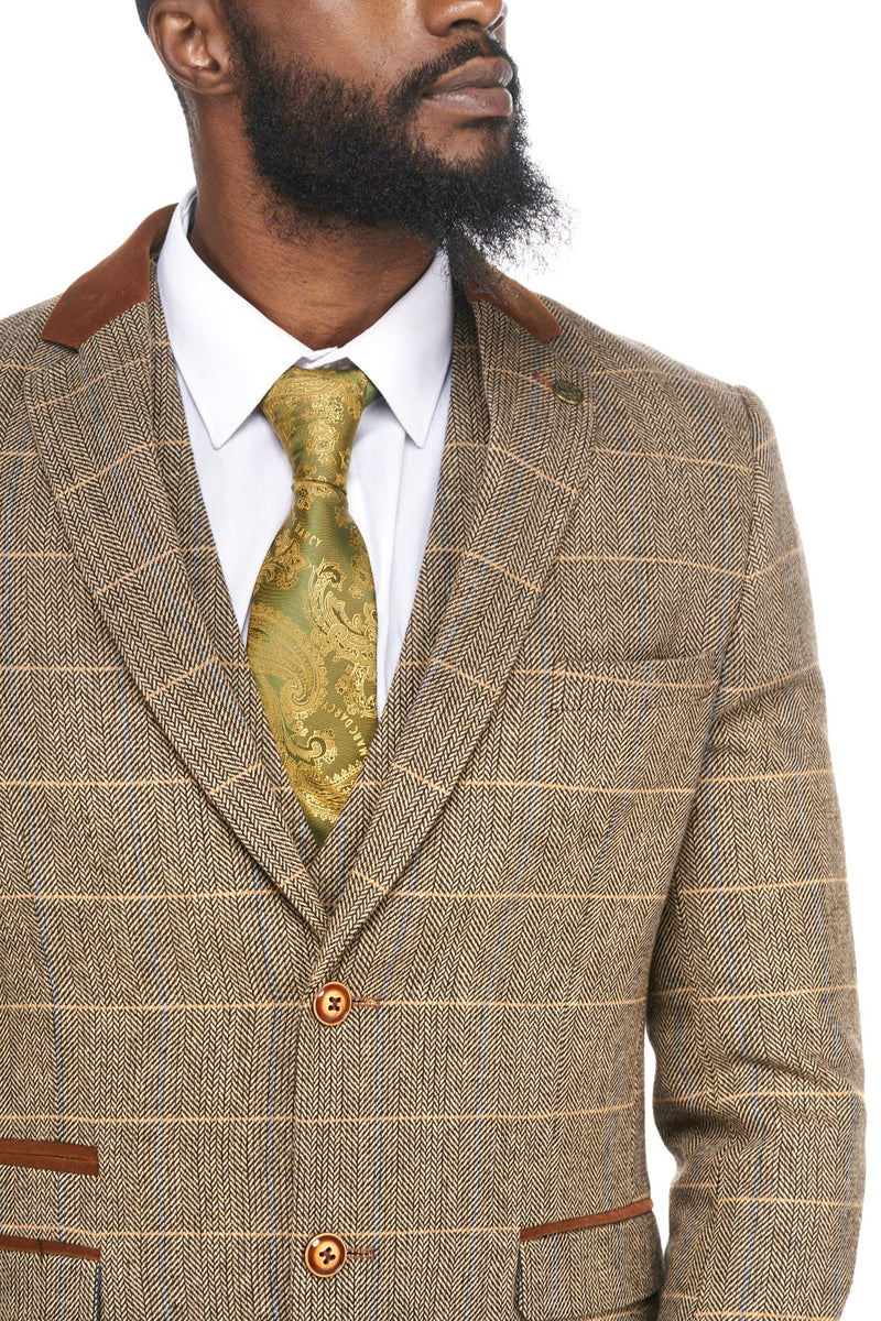 Brown Tweed Peaky Blinder Suits | Vintage Tweed Wedding Suits | Marc Darcy Menswear | Marc Darcy DX7 Suit | Check Suit | Office Wear