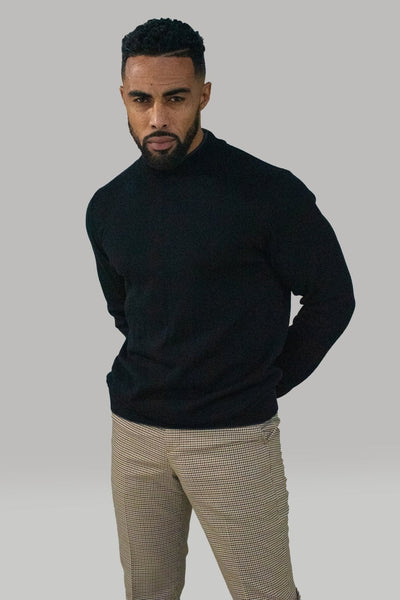 Men's Jumper Roll Turtle Neck Slim Fit TruClothing