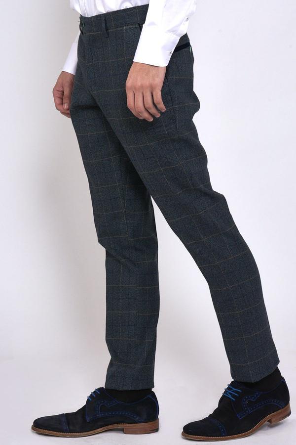 Scott Blue Check Peaky Blinder Tweed Suit - Mens Tweed Suits