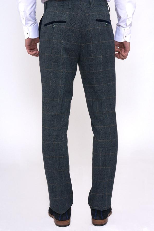 Scott Blue Check Tweed Wedding Suit - Mens Tweed Suits | Check Suit | Office Wear | Check Suit | Wedding Wear | Office Wear