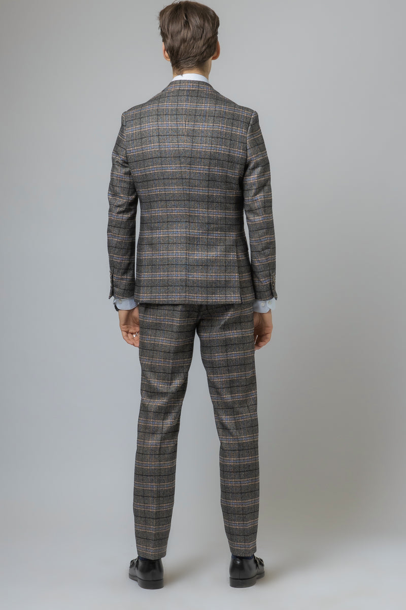 Mens Grey Tweed Suit | Mens Tweed Wedding Suits | Robert Simon Suits | Office Wear | Check suit