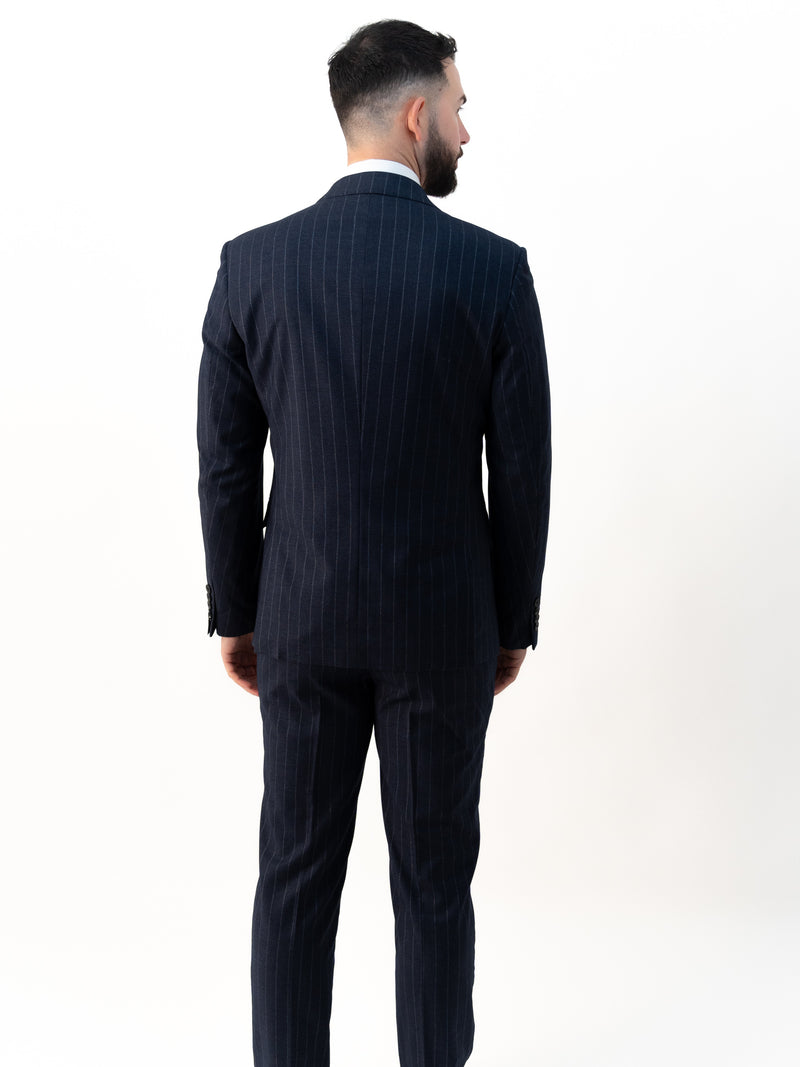 Connor Navy Pinstripe Double Breasted Two Piece Suit