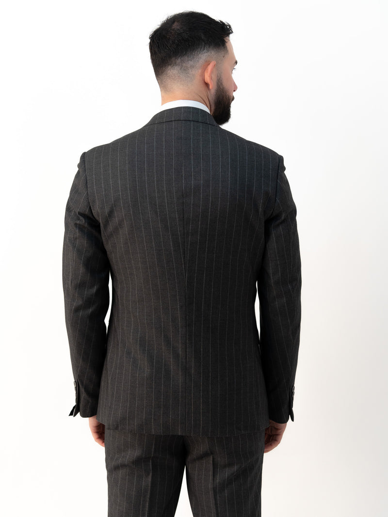 Connor Grey Pinstripe Double Breasted Two Piece Suit