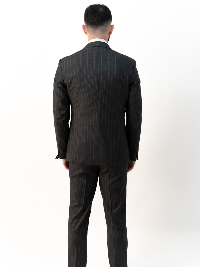 Connor Grey Pinstripe Double Breasted Two Piece Suit