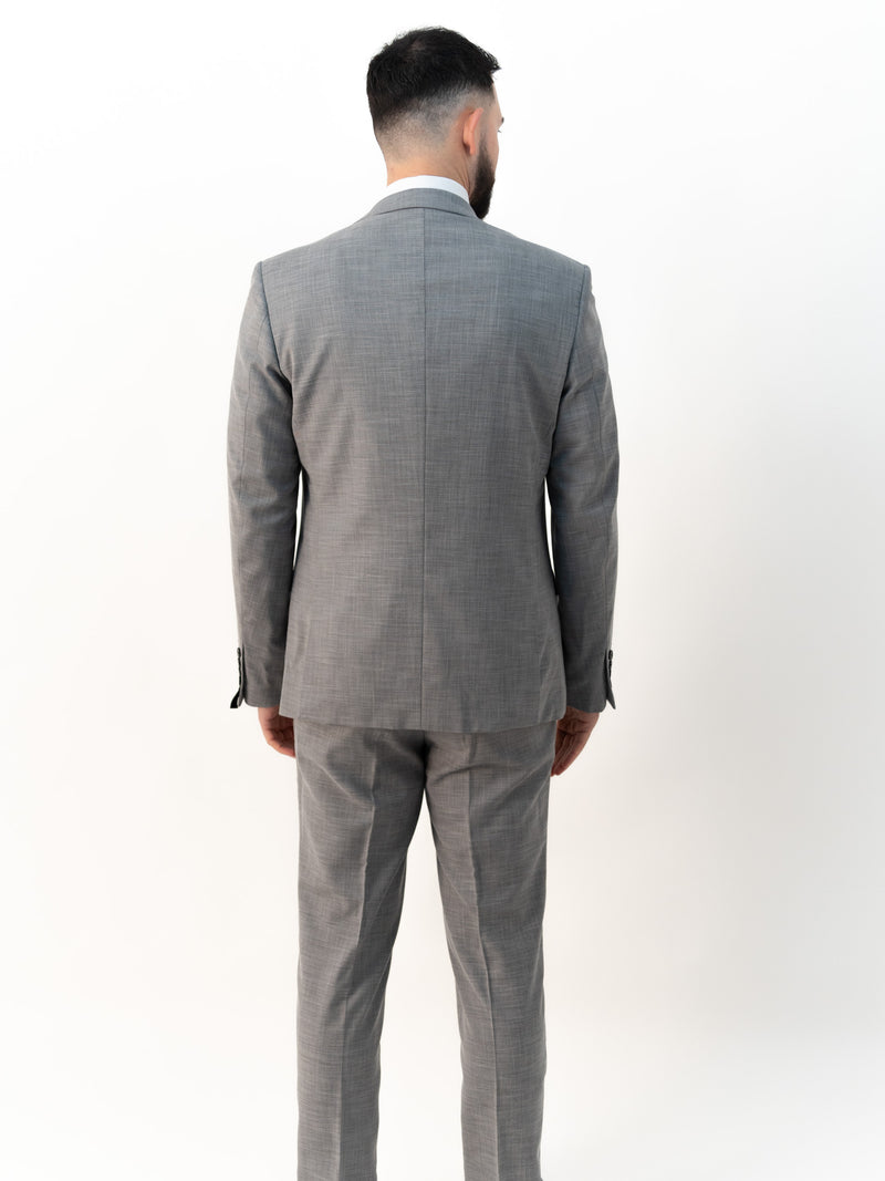 Edward Silver Three-Piece Suit