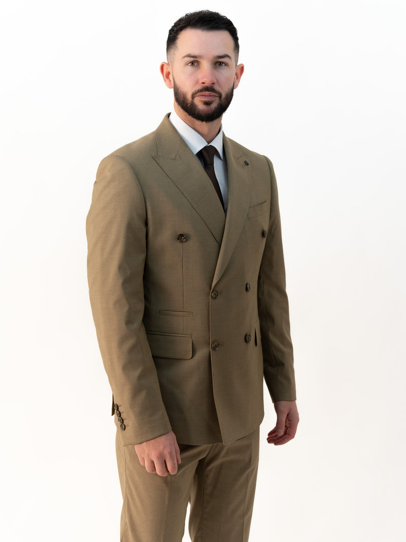 Issa Olive Double Breasted Two Piece Suit