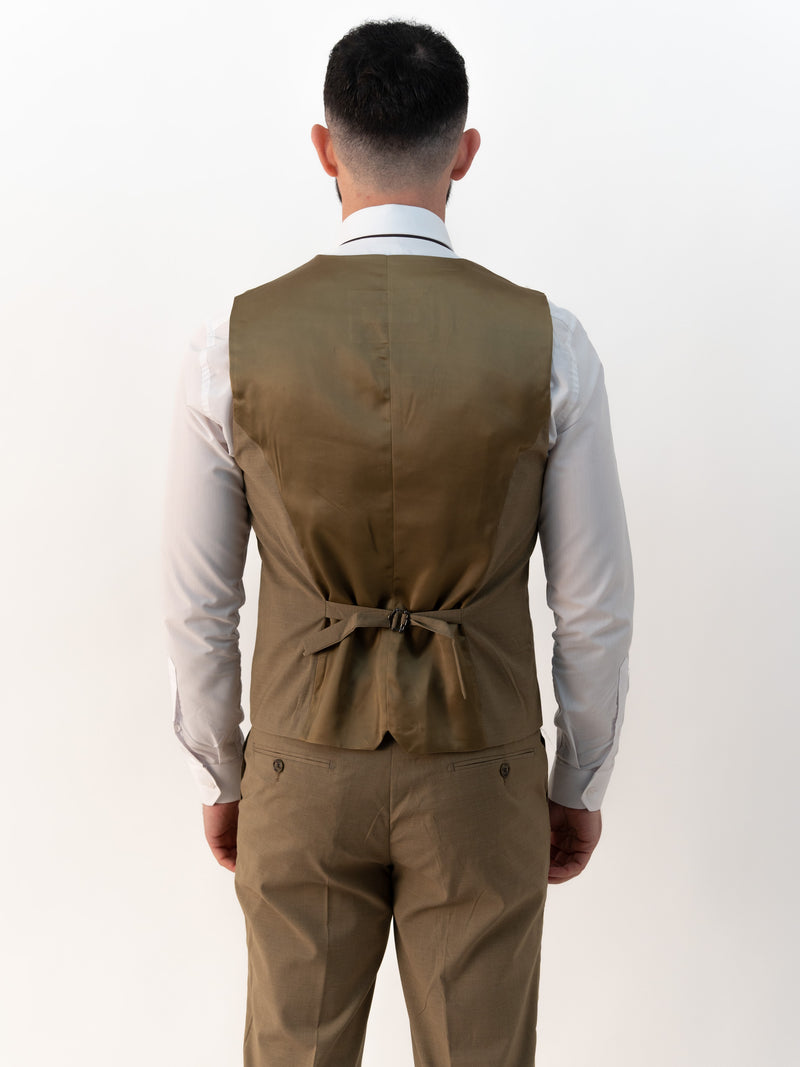 Jasper Olive Double Breasted Three Piece Suit