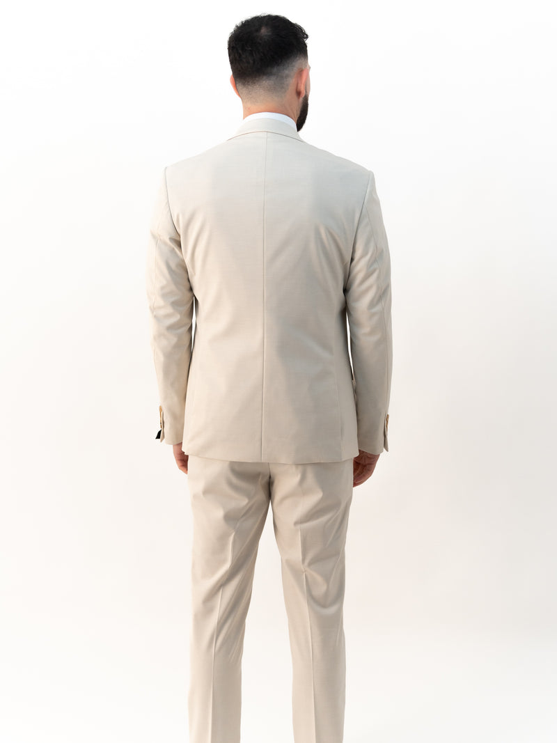 Jasper Vanilla Double Breasted Three Piece Suit