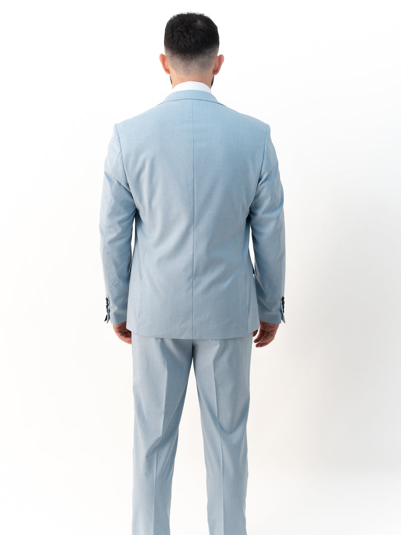 Jasper Sky Double Breasted Three Piece Suit