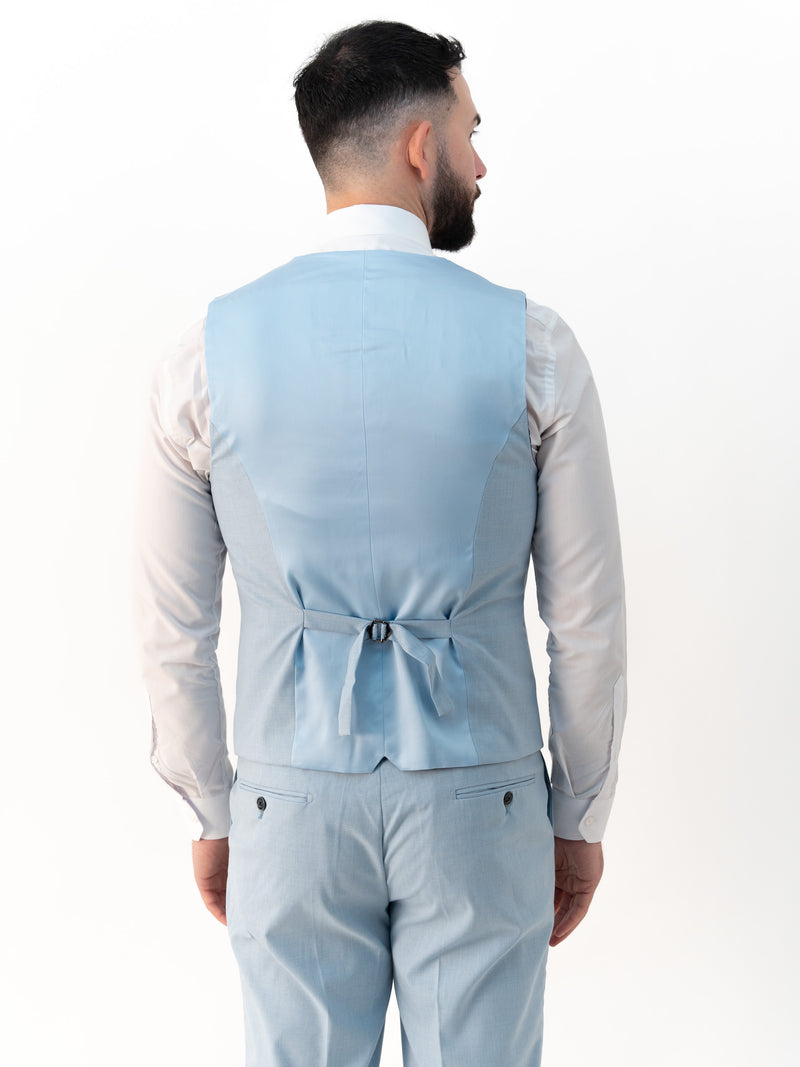 Jasper Sky Double Breasted Three Piece Suit