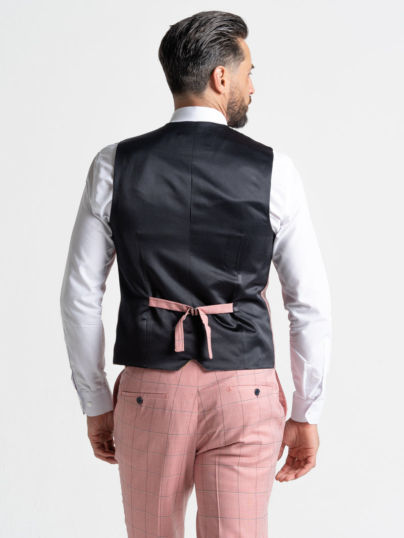 OXFORD PINK WITH BLACK CHECKS DETAILING