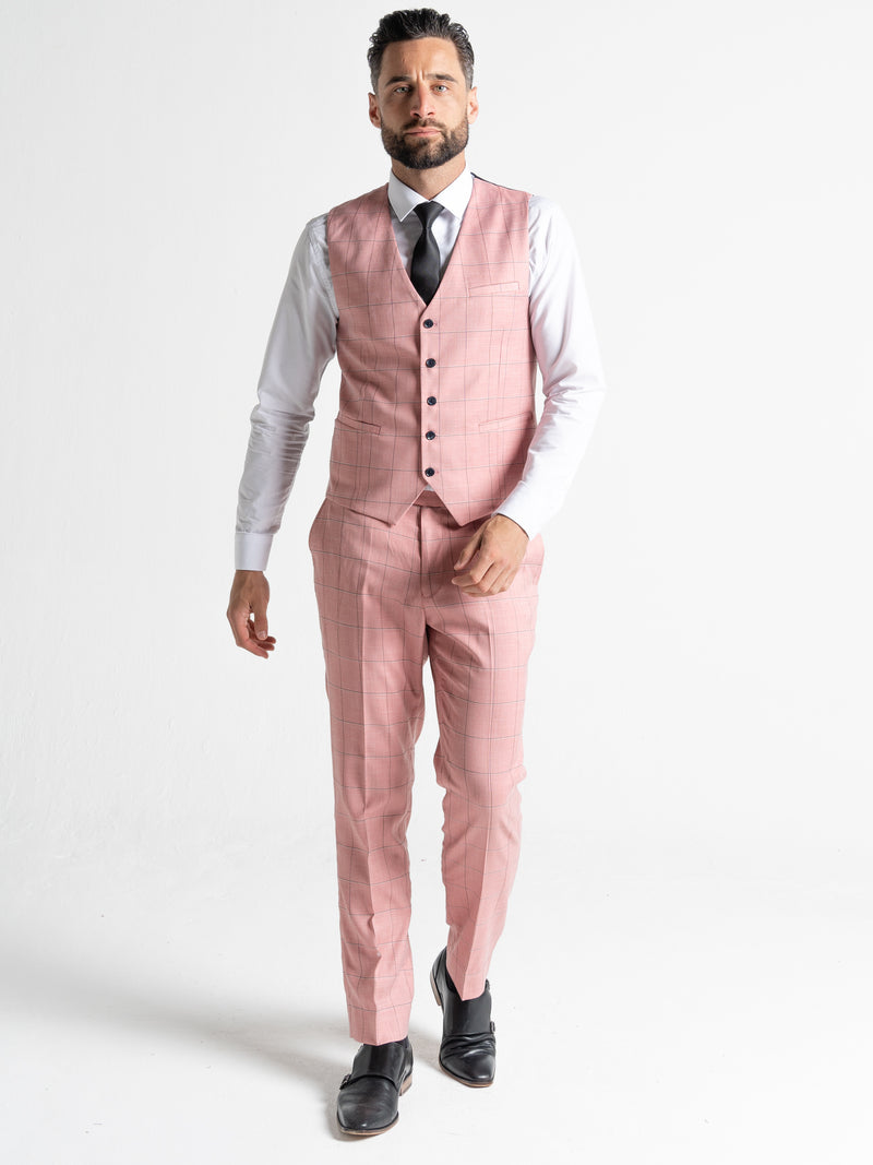 OXFORD PINK WITH BLACK CHECKS DETAILING