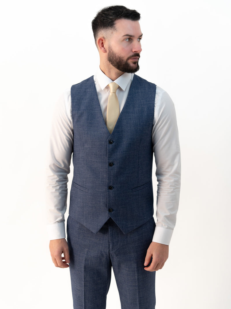 Paolo Sky Blue Double Breasted Three Piece Suit