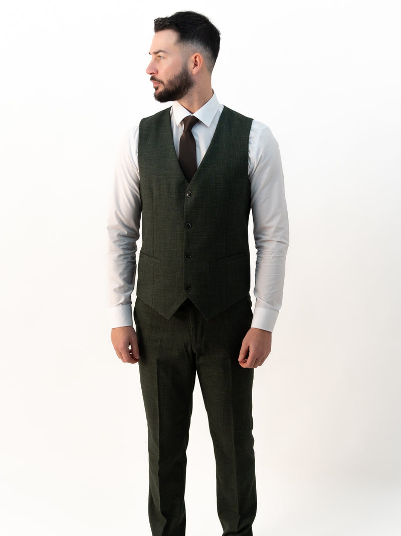 Paolo Sage Green Double Breasted Three Piece Suit