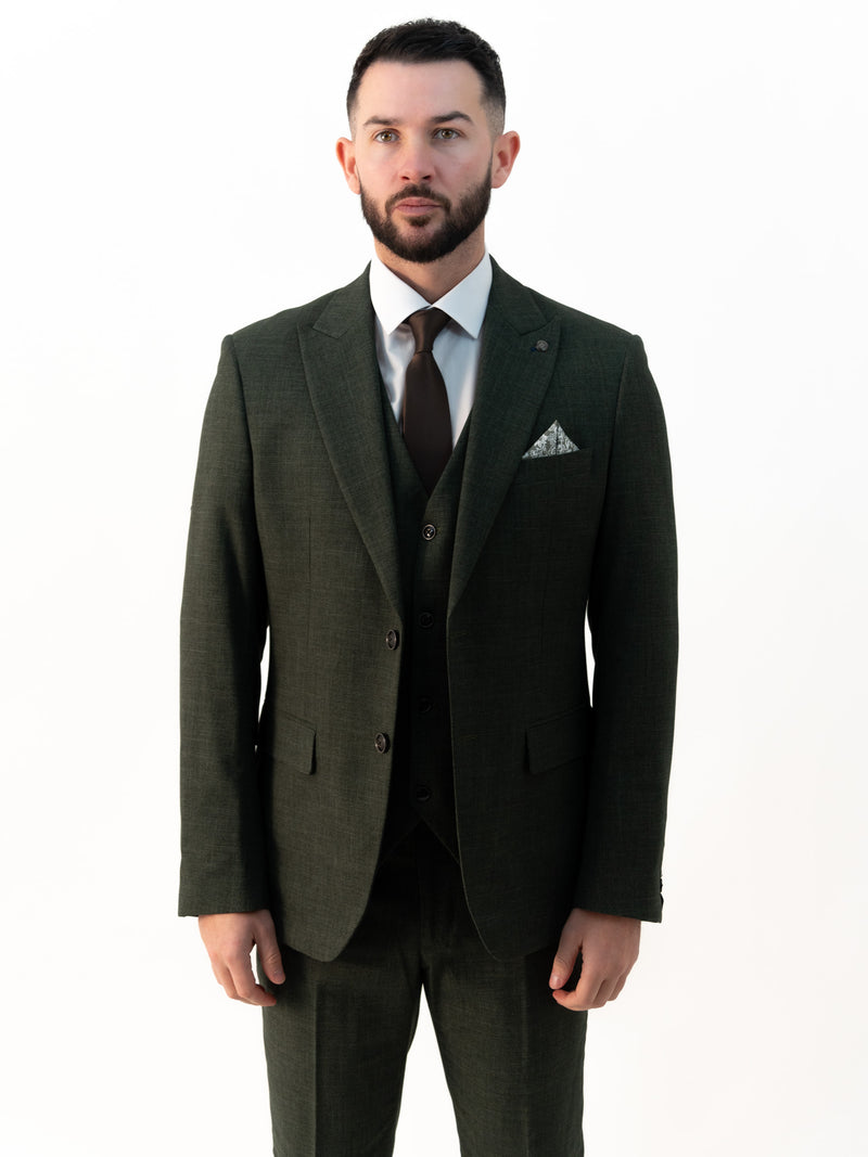 Paolo Sage Green Double Breasted Three Piece Suit