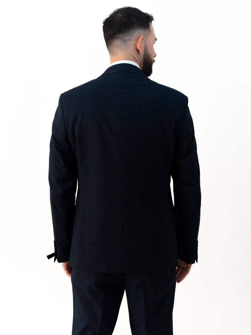 Paolo Navy Blue Double Breasted Three Piece Suit