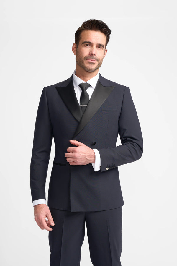 Aspen Midnight Navy Double Breasted Two Piece Suit