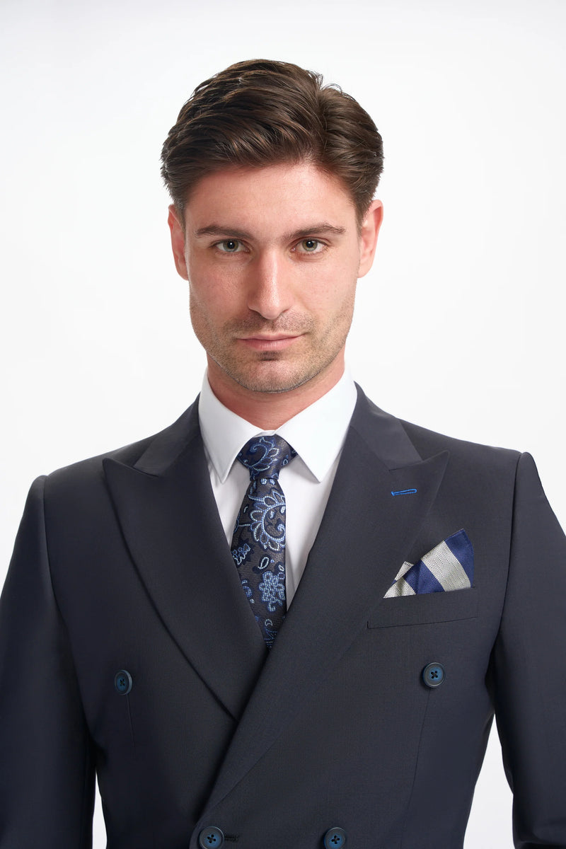 Bond Midnight Navy Double Breasted Two Piece Suit