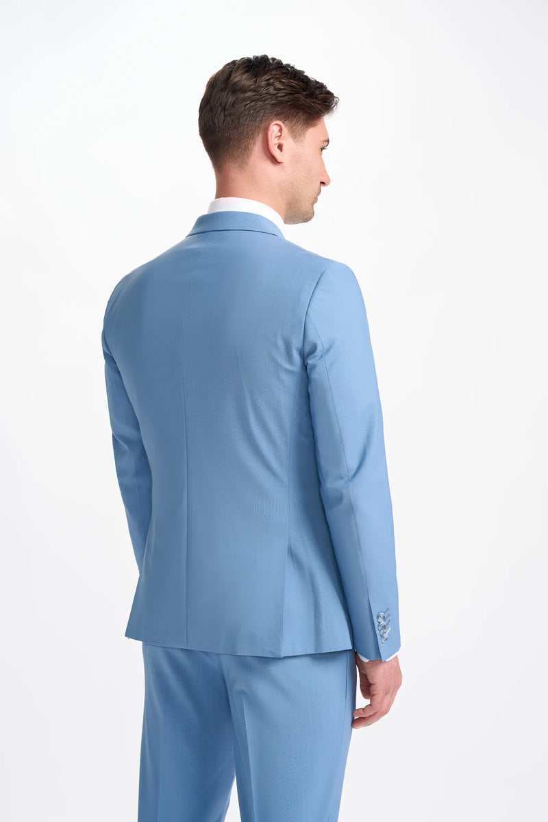 Bond Ocean Blue Double Breasted Two Piece Suit