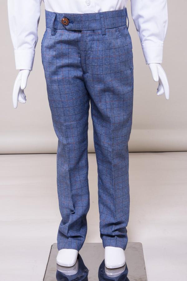 George Boys Light Blue Check Suit | Marc Darcy - Mens Tweed Suits | Wedding Wear | Office Wear  | Wedding Suit | Father & Son Suit | Kids Suit