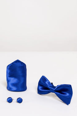 Royal Blue Bow Tie Set | Wedding Bow Ties & Accessories | Mens Tweed Suits