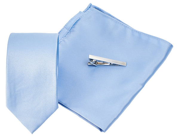 Sky Blue Tie Set - Mens Tweed Suits