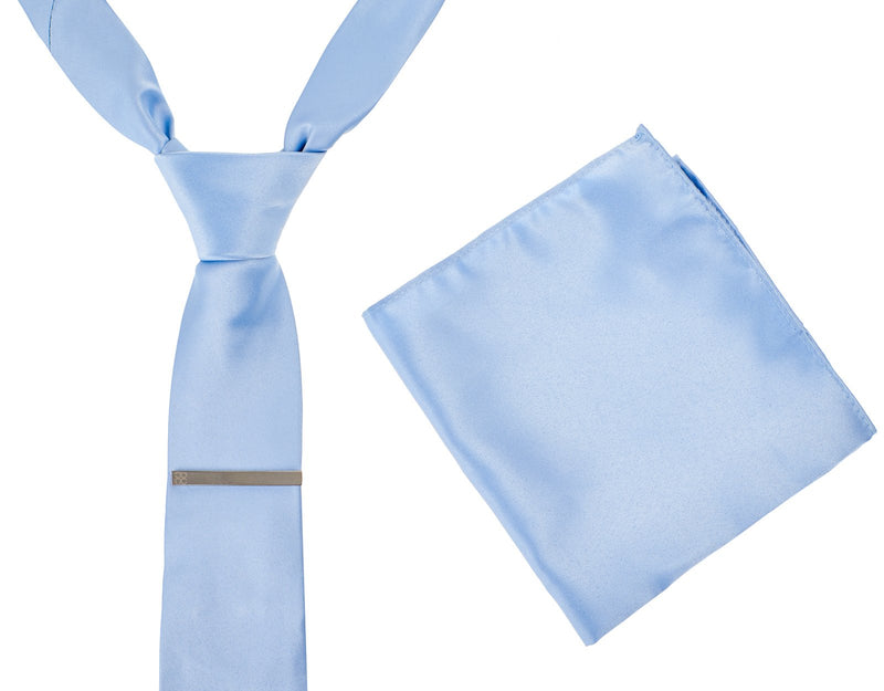 Sky Blue Tie Set - Mens Tweed Suits