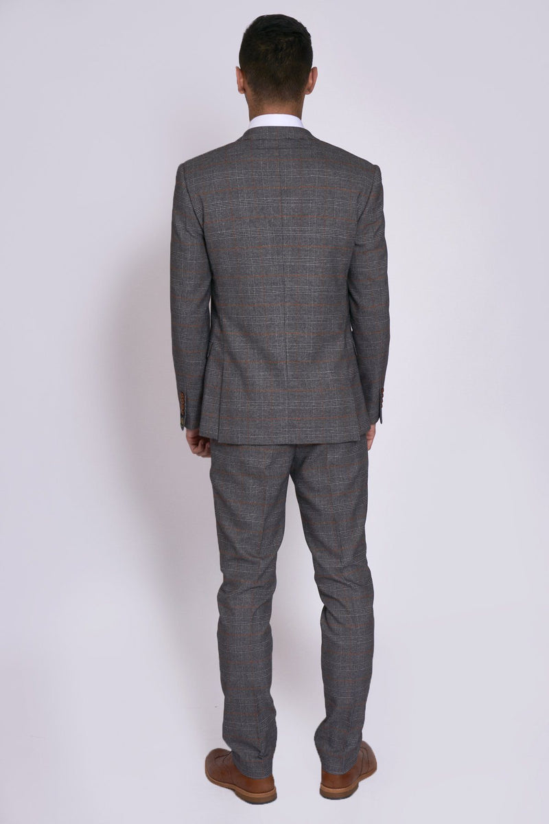 Jenson Grey Check Wedding Suit - Mens Tweed Suits | Wedding Suit | Office Wear