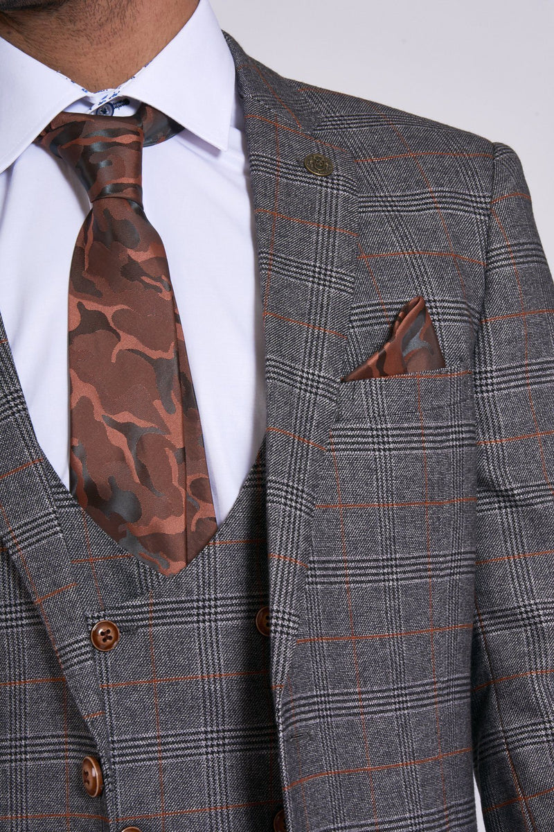 Jenson Grey Check Wedding Suit - Mens Tweed Suits | Wedding Suit | Office Wear
