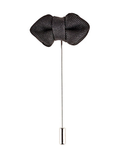 Black Bow Tie Lapel Pin - Mens Tweed Suits