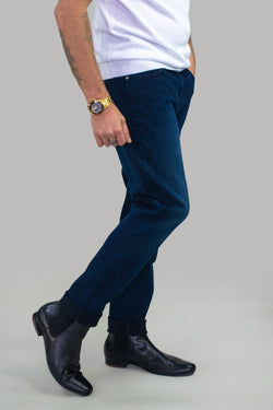 Elliot Navy Regular Stretch Slim Fit Jeans - House Of Cavani - Mens Tweed  Suits