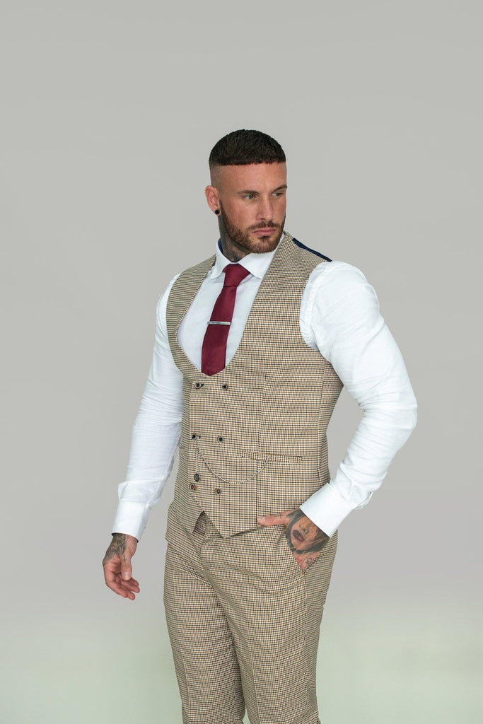 Mens houndstooth outlet waistcoat