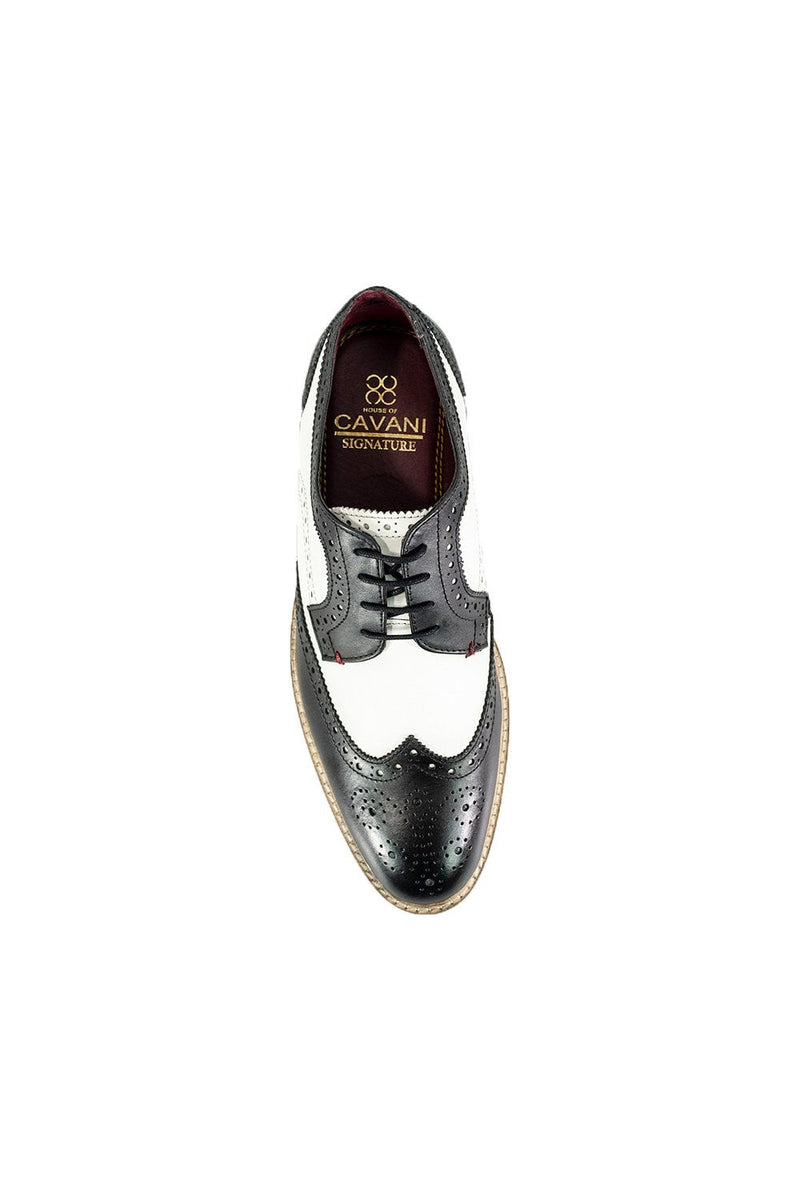 Add the finishing touch to your outfit ensemble with the Cavani Gatsby Shoes in black and white colour.  :- Mens And Boys Shoes