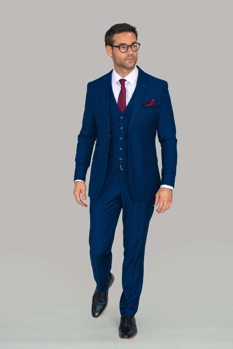 Jefferson Navy Skinny Fit Trousers - Mens Tweed Suits | Jacket | Waistcoats