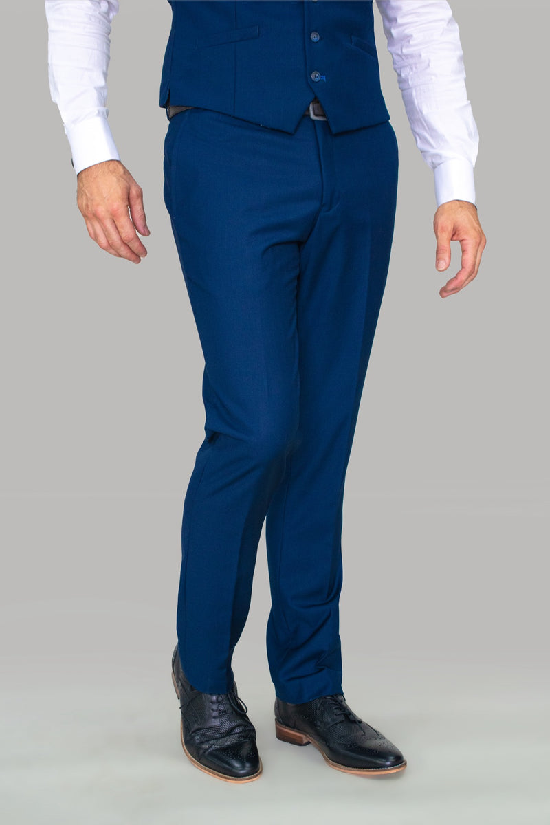 Jefferson Navy Skinny Fit Trousers - Mens Tweed Suits | Jacket | Waistcoats