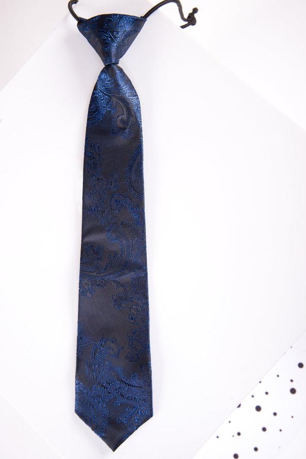 Childrens Navy Paisley Print Tie - Mens Tweed Suits