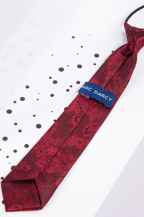 Childrens Wine Paisley Print Tie - Mens Tweed Suits