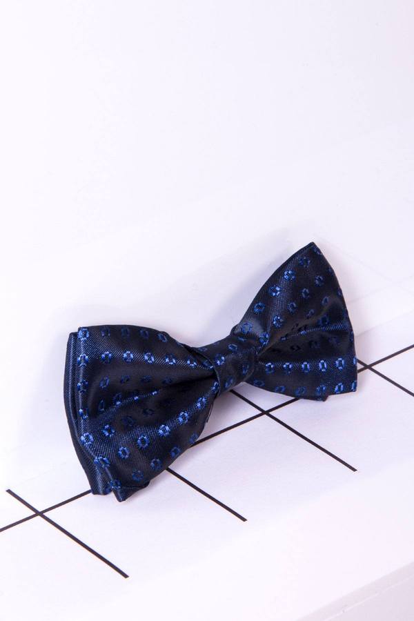 Childrens Navy Spot Print Bow Tie - Mens Tweed Suits