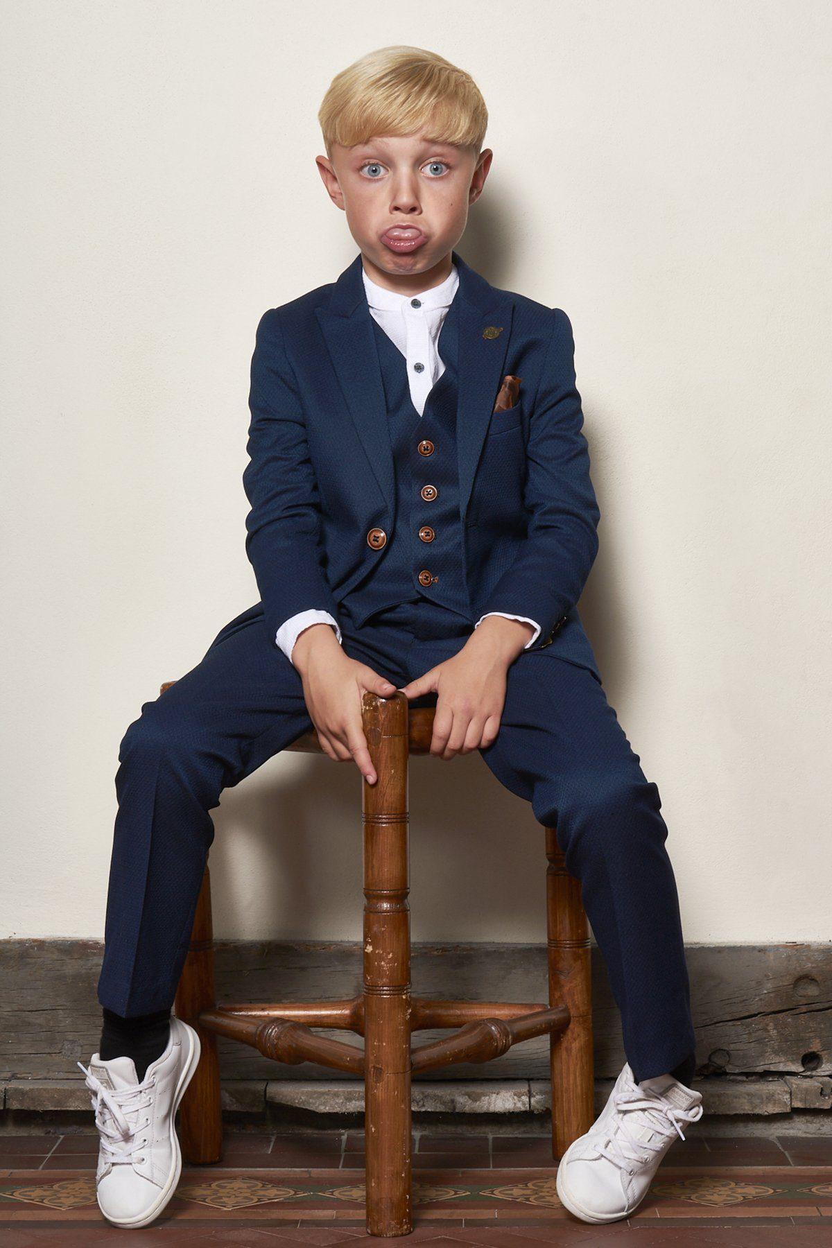 kids navy suit
