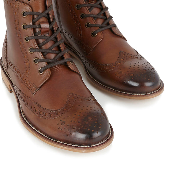 London Brogues Chestnut Boots | Mens Brogue Boots | Mens Tweed Suits | Mens And Boys Shoes | Mens Brogue Shoes