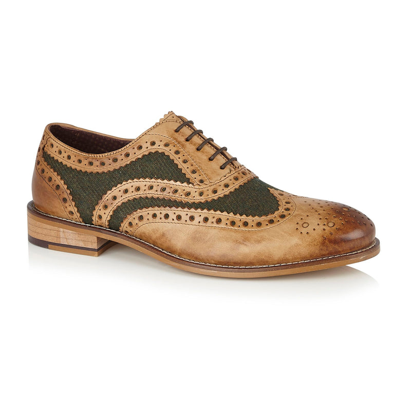 Green Tweed Brogue Shoe | London Brogues | Mens Tweed Suits | Mens And Boys Shoes :- Mens Brogue Shoes
