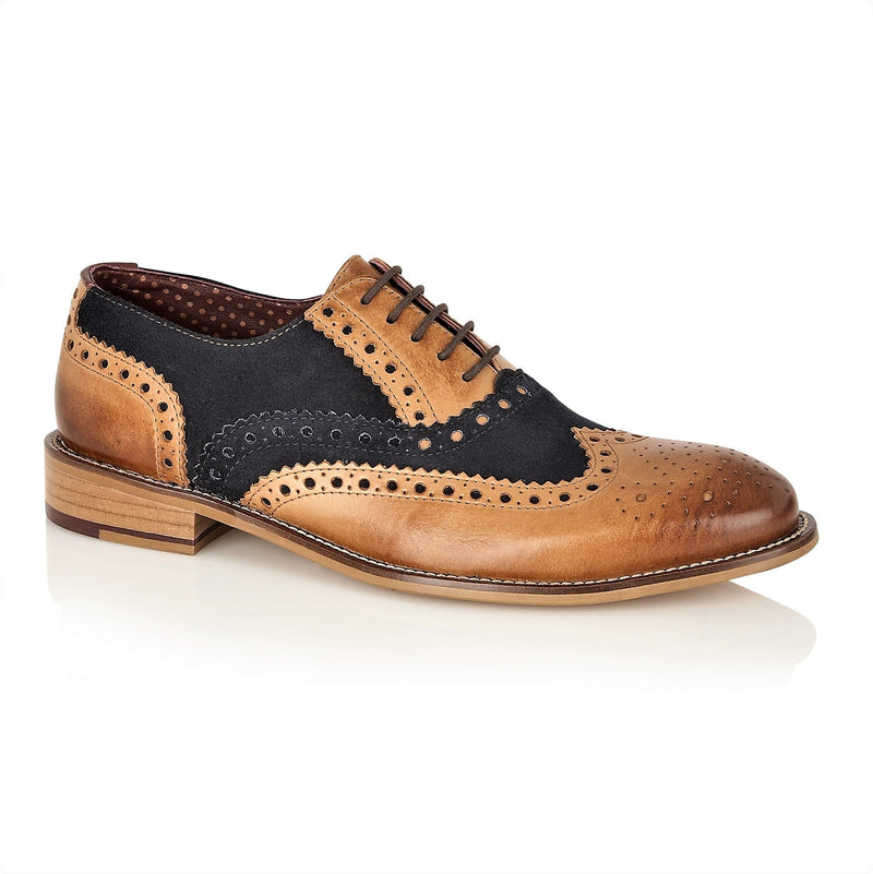 Brown and Navy Brogue Shoes | London Brogues | Mens Tweed Suits | Mens And Boys Shoes | Mens Brogue Shoes