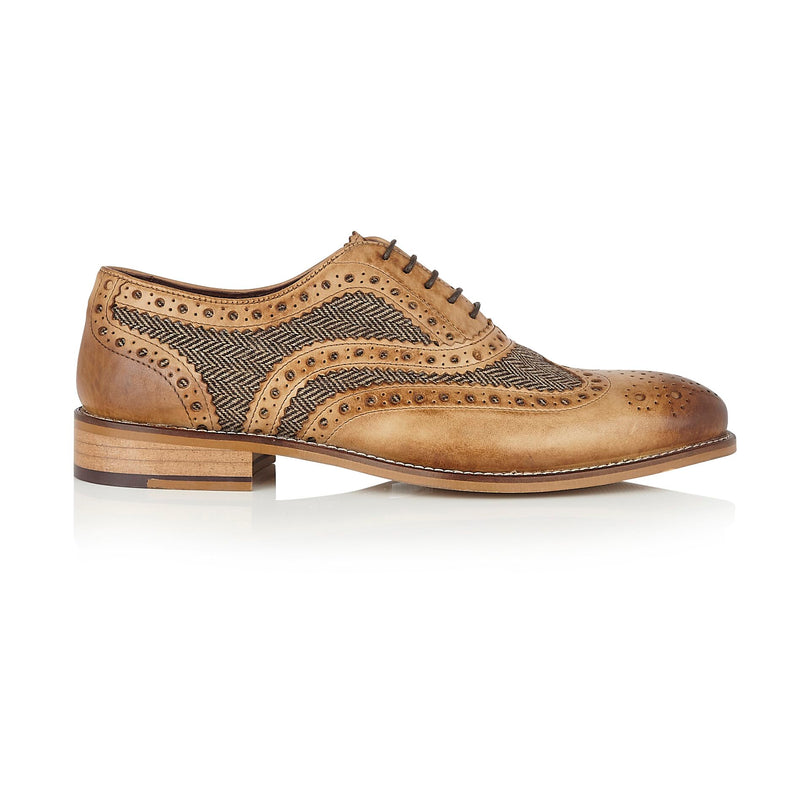 Brown Tweed Brogue Shoes | London Brogues | Mens Tweed Suits | Mens And Boys Shoes | Mens Brogue Shoes