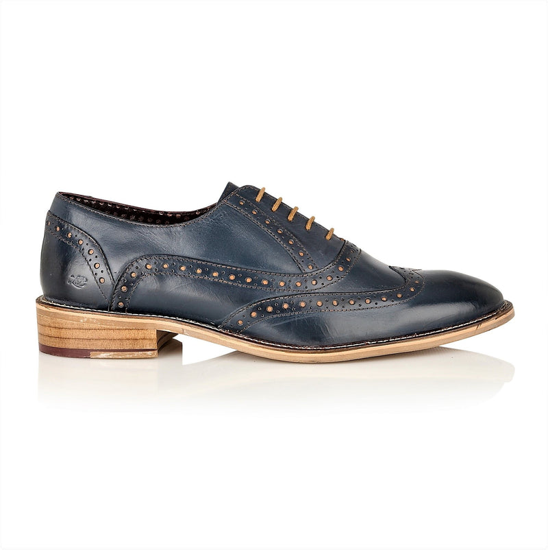 Navy Oxford Brogue Shoes | London Brogues | Mens Tweed Suits | Mens And Boys Shoes  | Mens Brogue Shoes