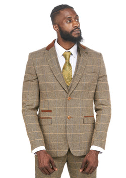 Brown Tweed Peaky Blinder Suits | Vintage Tweed Wedding Suits | Marc Darcy Menswear | Marc Darcy DX7 Suit | Check Suit | Office Wear