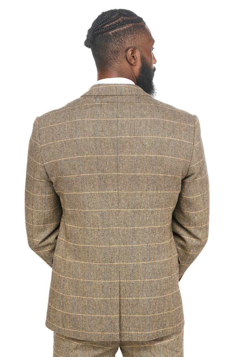 Brown Tweed Check Blazer |  Mens Tweed Jackets | Mens Tweed Suits | Marc Darcy Menswear | Check Suit | Wedding Wear | Office Wear