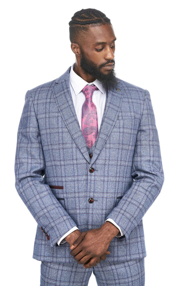 Buy Men Green Check Slim Fit Wedding Three Piece Suit Online - 635687 |  Peter England